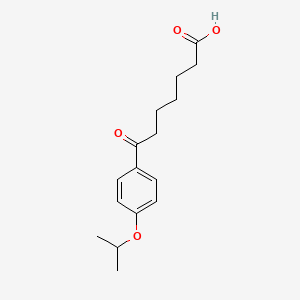 molecular formula C16H22O4 B1325754 7-氧代-7-(4-异丙氧基苯基)庚酸 CAS No. 898791-91-8