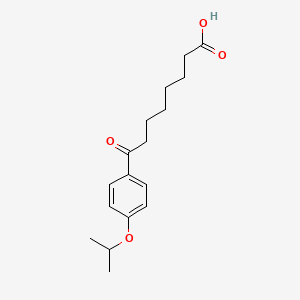 molecular formula C17H24O4 B1325755 8-氧代-8-(4-异丙氧基苯基)辛酸 CAS No. 898791-94-1