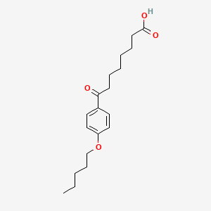 molecular formula C19H28O4 B1325758 8-氧代-8-(4-戊氧基苯基)辛酸 CAS No. 898792-06-8