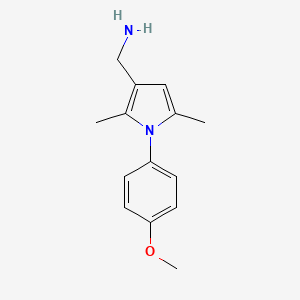 ([1-(4-Methoxyphenyl)-2,5-dimethyl-1H-pyrrol-3-YL]methyl)amine