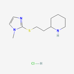 2-{2-[(1-methyl-1H-imidazol-2-yl)sulfanyl]ethyl}piperidine hydrochloride