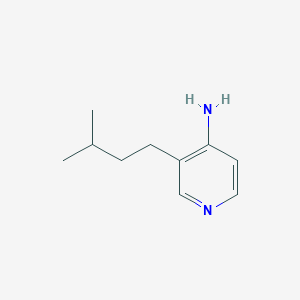 molecular formula C10H16N2 B13257611 3-(3-Methylbutyl)pyridin-4-amine 