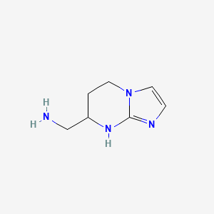 molecular formula C7H12N4 B13257669 {5H,6H,7H,8H-imidazo[1,2-a]pyrimidin-7-yl}methanamine 