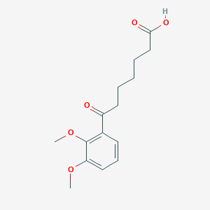 molecular formula C15H20O5 B1325768 7-(2,3-二甲氧基苯基)-7-氧代庚酸 CAS No. 898792-33-1