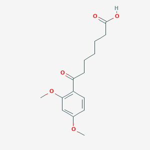 molecular formula C15H20O5 B1325769 7-(2,4-二甲氧基苯基)-7-氧代庚酸 CAS No. 898792-39-7