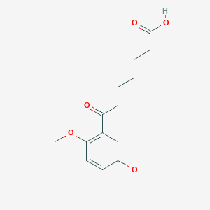 molecular formula C15H20O5 B1325770 7-(2,5-二甲氧基苯基)-7-氧代庚酸 CAS No. 898792-41-1