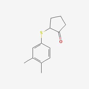 2-[(3,4-Dimethylphenyl)sulfanyl]cyclopentan-1-one