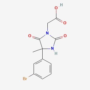 2-[4-(3-Bromophenyl)-4-methyl-2,5-dioxoimidazolidin-1-yl]acetic acid