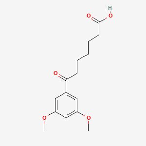 molecular formula C15H20O5 B1325775 7-(3,5-二甲氧基苯基)-7-氧代庚酸 CAS No. 52483-27-9