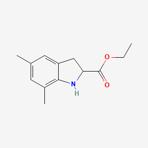 Ethyl 5,7-dimethyl-2,3-dihydro-1H-indole-2-carboxylate