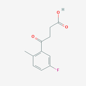 molecular formula C11H11FO3 B1325776 4-(2-甲基-5-氟苯基)-4-氧代丁酸 CAS No. 97072-94-1