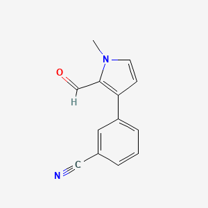 3-(2-Formyl-1-methyl-1H-pyrrol-3-yl)benzonitrile