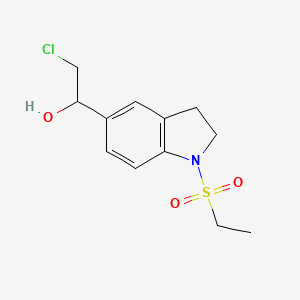 2-chloro-1-[1-(ethanesulfonyl)-2,3-dihydro-1H-indol-5-yl]ethan-1-ol