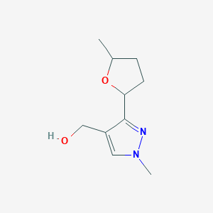 [1-methyl-3-(5-methyloxolan-2-yl)-1H-pyrazol-4-yl]methanol