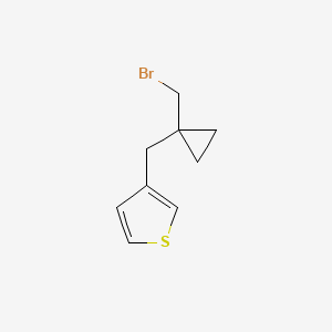 3-([1-(Bromomethyl)cyclopropyl]methyl)thiophene