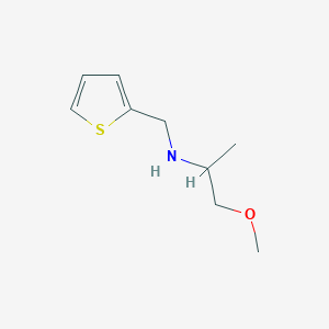 molecular formula C9H15NOS B13257852 (1-Methoxypropan-2-YL)(thiophen-2-ylmethyl)amine 