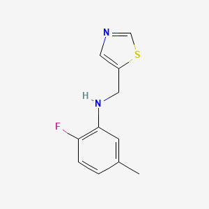 2-fluoro-5-methyl-N-(1,3-thiazol-5-ylmethyl)aniline