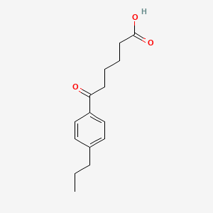 molecular formula C15H20O3 B1325791 6-氧代-6-(4-丙基苯基)己酸 CAS No. 951892-18-5