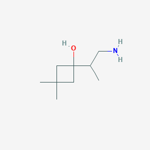 1-(1-Aminopropan-2-yl)-3,3-dimethylcyclobutan-1-ol