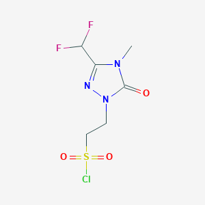 2-[3-(Difluoromethyl)-4-methyl-5-oxo-4,5-dihydro-1H-1,2,4-triazol-1-yl]ethane-1-sulfonyl chloride