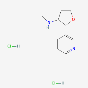 N-methyl-2-(pyridin-3-yl)oxolan-3-amine dihydrochloride