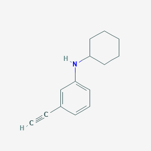 molecular formula C14H17N B13258003 N-cyclohexyl-3-ethynylaniline 