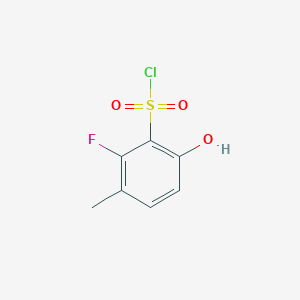 2-Fluoro-6-hydroxy-3-methylbenzene-1-sulfonyl chloride