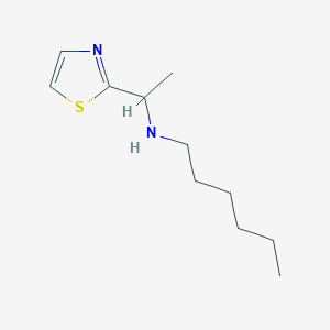 Hexyl[1-(1,3-thiazol-2-yl)ethyl]amine