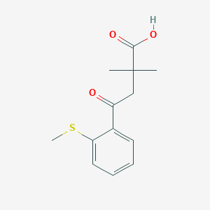 molecular formula C13H16O3S B1325807 2,2-二甲基-4-[2-(甲硫基)苯基]-4-氧代丁酸 CAS No. 951892-83-4