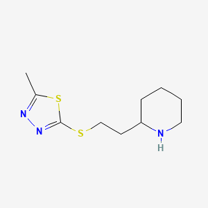 2-{2-[(5-Methyl-1,3,4-thiadiazol-2-yl)sulfanyl]ethyl}piperidine