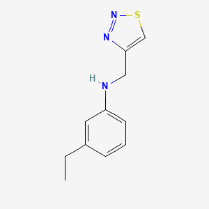 molecular formula C11H13N3S B13258127 3-Ethyl-N-(1,2,3-thiadiazol-4-ylmethyl)aniline 