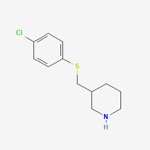 3-{[(4-Chlorophenyl)sulfanyl]methyl}piperidine