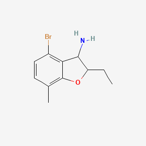 4-Bromo-2-ethyl-7-methyl-2,3-dihydro-1-benzofuran-3-amine