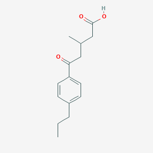 molecular formula C15H20O3 B1325821 3-甲基-5-氧代-5-(4-丙基苯基)戊酸 CAS No. 951893-49-5