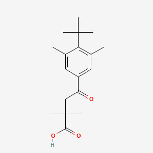 molecular formula C18H26O3 B1325822 4-(4-叔丁基-3,5-二甲基苯基)-2,2-二甲基-4-氧代丁酸 CAS No. 951893-59-7