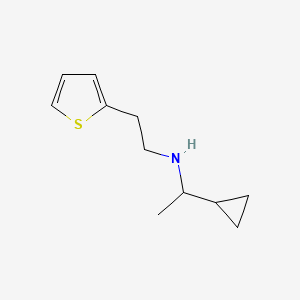 (1-Cyclopropylethyl)[2-(thiophen-2-YL)ethyl]amine