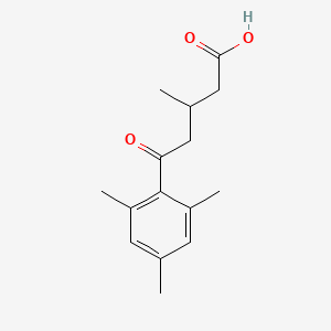 molecular formula C15H20O3 B1325827 3-甲基-5-氧代-5-(2,4,6-三甲基苯基)戊酸 CAS No. 854858-95-0