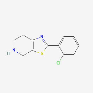 molecular formula C12H11ClN2S B13258275 2-(2-Chlorophenyl)-4H,5H,6H,7H-[1,3]thiazolo[5,4-c]pyridine 