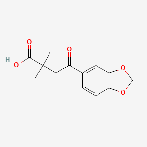 molecular formula C13H14O5 B1325832 2,2-二甲基-4-[3,4-(亚甲二氧基)苯基]-4-氧代丁酸 CAS No. 951894-07-8