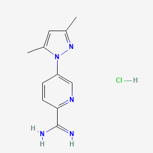 5-(3,5-Dimethyl-1H-pyrazol-1-yl)pyridine-2-carboximidamide hydrochloride