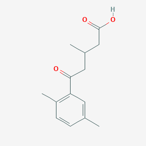 molecular formula C14H18O3 B1325838 5-(2,5-二甲基苯基)-3-甲基-5-氧代戊酸 CAS No. 92864-23-8