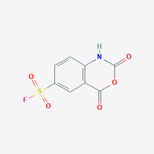 molecular formula C8H4FNO5S B13258383 2,4-Dioxo-2,4-dihydro-1H-3,1-benzoxazine-6-sulfonyl fluoride 