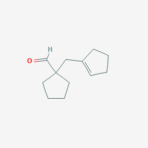 1-(Cyclopent-1-en-1-ylmethyl)cyclopentane-1-carbaldehyde