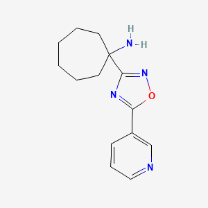 1-[5-(Pyridin-3-YL)-1,2,4-oxadiazol-3-YL]cycloheptan-1-amine