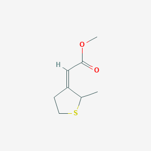 Methyl 2-(2-methylthiolan-3-ylidene)acetate