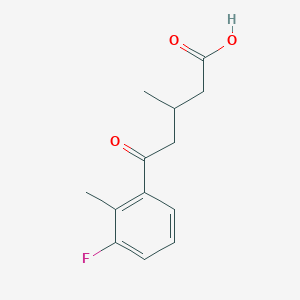 B1325844 5-(3-Fluoro-2-methylphenyl)-3-methyl-5-oxovaleric acid CAS No. 951885-01-1