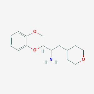 1-(2,3-Dihydro-1,4-benzodioxin-2-yl)-2-(oxan-4-yl)ethan-1-amine