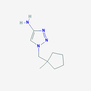 molecular formula C9H16N4 B13258453 1-[(1-Methylcyclopentyl)methyl]-1H-1,2,3-triazol-4-amine 