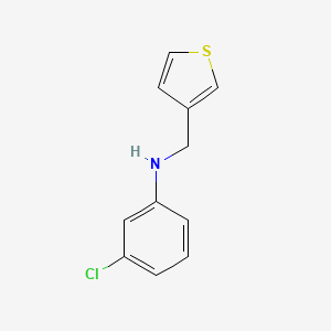 3-chloro-N-(thiophen-3-ylmethyl)aniline