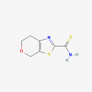 4H,6H,7H-Pyrano[4,3-d][1,3]thiazole-2-carbothioamide